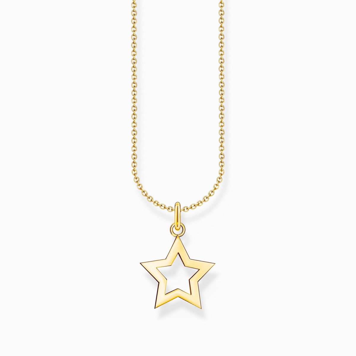 Thomas Sabo Gold-plated necklace with star pendant (KE2222-413-39-L45V)