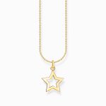 Thomas Sabo Gold-plated necklace with star pendant (KE2222-413-39-L45V)