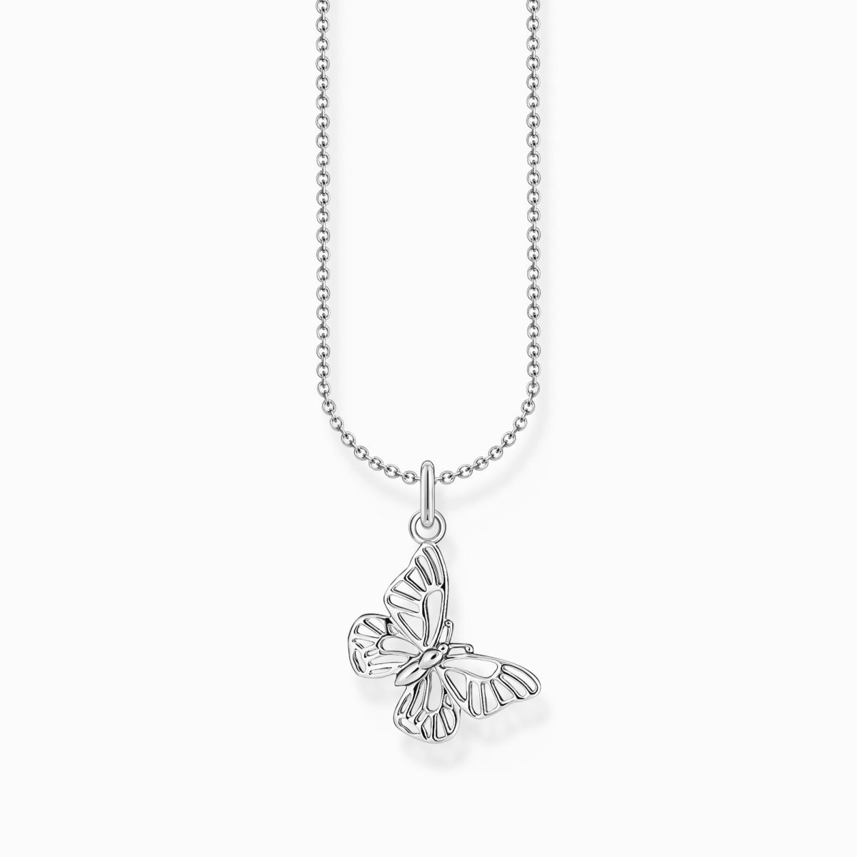 Thomas Sabo Silver necklace with butterfly pendant (KE2223-001-21-L45V)