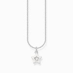 Thomas Sabo Silver necklace with star pendant and white zirconia (KE2335-041-14-L45V)