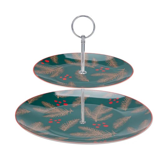 Mindy Brownes Festive Two Tier Cake Stand (SHM044)