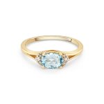 9ct Gold Green Amethyst Ring