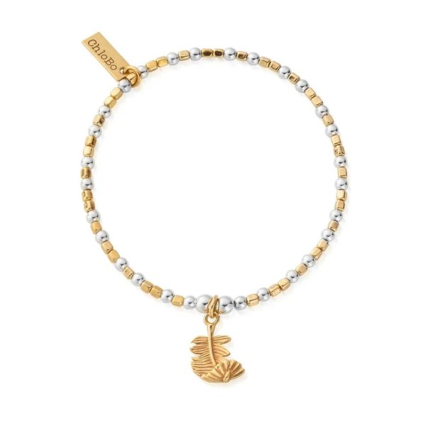 Chlobo Mixed Metal Curved Feather Bracelet (GMBCFB2567)
