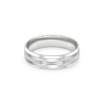 Palladium Mens Patterned Wedding Ring