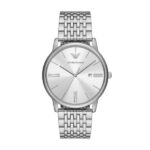 Emporio Armani 42mm Silver Dial Stainless Steel Watch (AR11599)