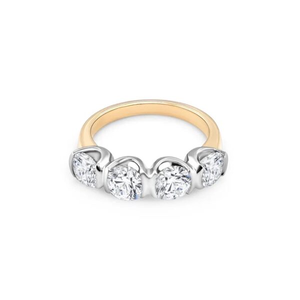 18ct Yellow and White Gold Diamond Ring
