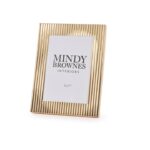 Mindy Browne Gold Ribbed Picture Frame (5x7) (DDS008)