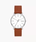 Skagen Signatur Three-Hand Luggage Leather Watch (SKW6903)