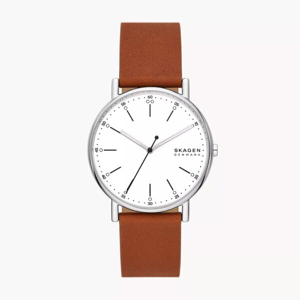 Skagen Signatur Three-Hand Luggage Leather Watch (SKW6903)