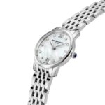 Frederique Constant Slimline 30mm MOP Dial Diamond Dots Steel Bracelet Watch (FC-220MPWD1S26B)