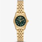 Michael Kors Petite Lexington Pavé Gold-Tone Watch (MK4842)