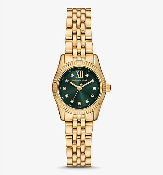 Michael Kors Petite Lexington Pavé Gold-Tone Watch (MK4842)