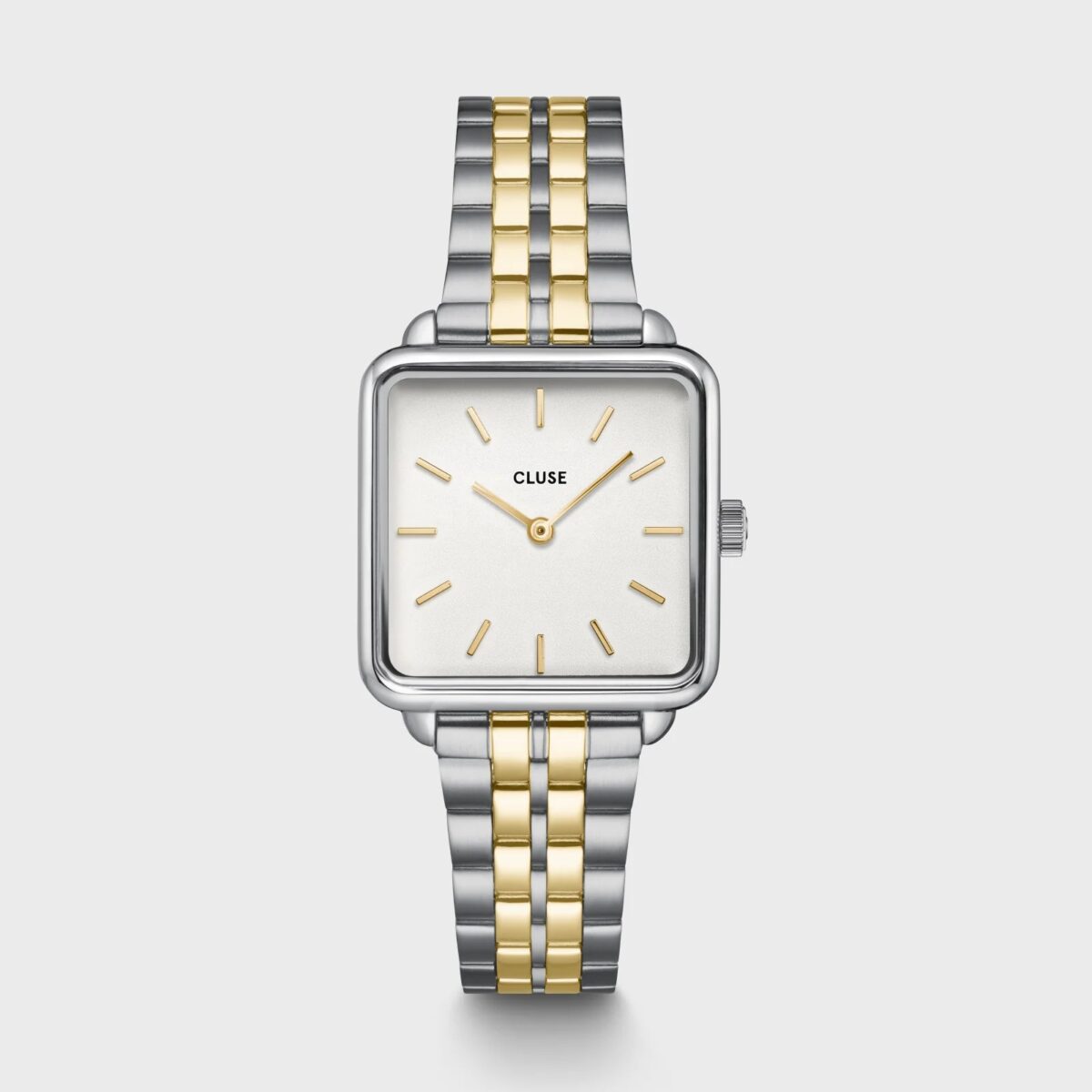 Cluse La Tétragone Watch Steel, Coconut Milk, Two-Tone (CW10313)