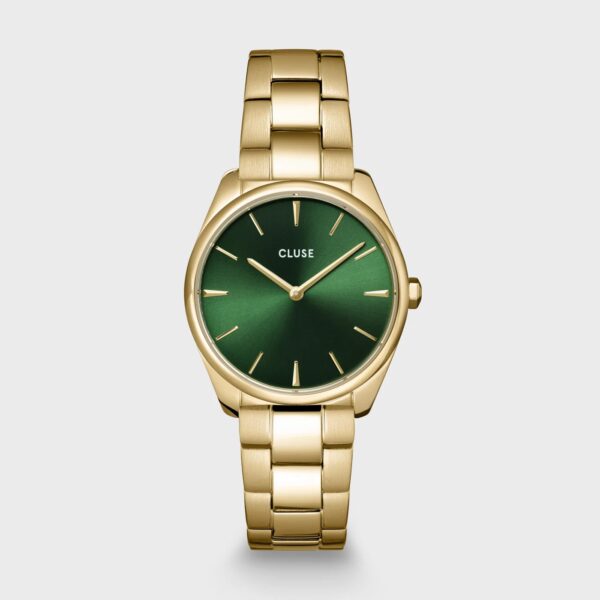 Cluse Féroce Petite Watch Steel Green, Gold Colour (CW11217)