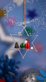 Newbridge Star with Santa Christmas Tree Decoration (LS208) - Image 2