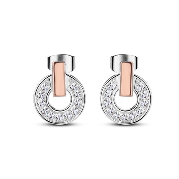 Newbridge Silver & Rose Gold Plated Tiamo Earrings (ER0062SRP)