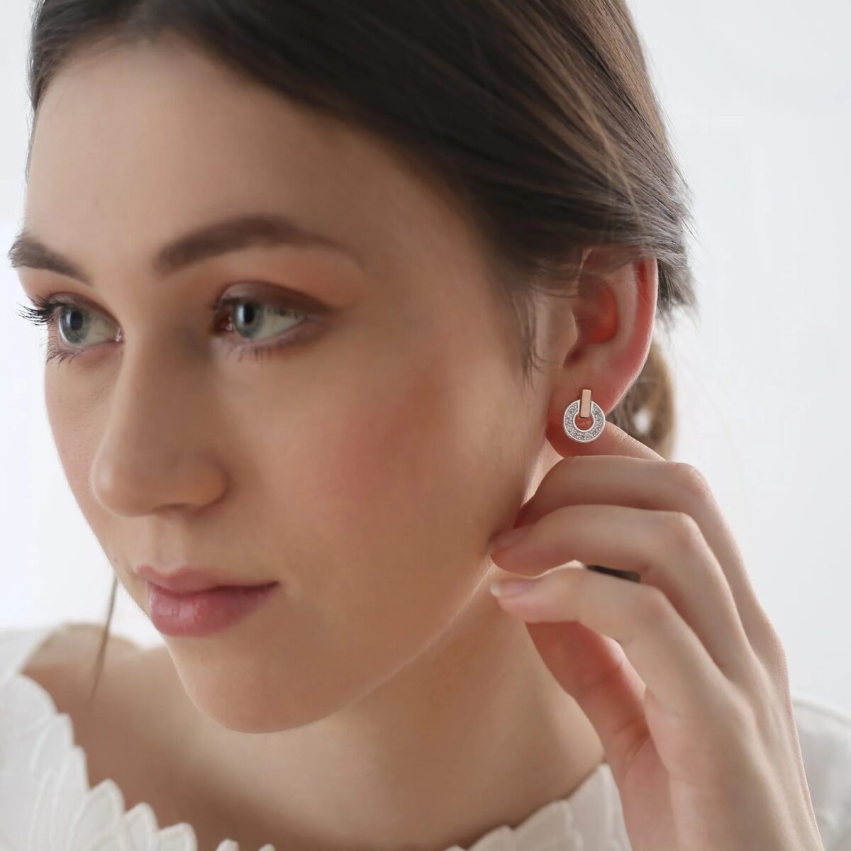 Newbridge Silver & Rose Gold Plated Tiamo Earrings (ER0062SRP)