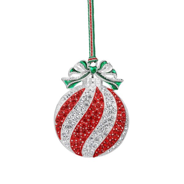 Newbridge Red & Clear Stone Bauble Christmas Tree Decoration (LS217)