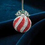 Newbridge Red & Clear Stone Bauble Christmas Tree Decoration (LS217) - Image 2