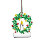 Newbridge Wreath with Candle Christmas Tree Decoration (LS223)