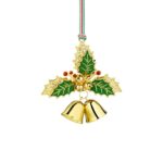 Newbridge Gold Plated Holly Bells Christmas Tree Decoration (LW913)
