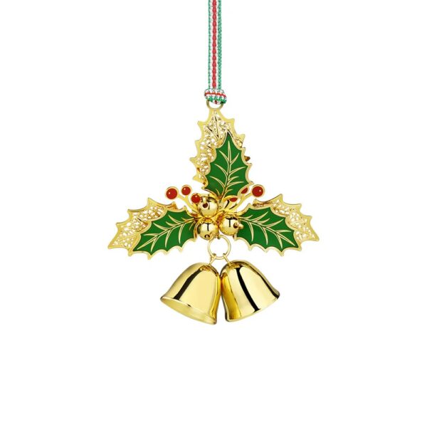 Newbridge Gold Plated Holly Bells Christmas Tree Decoration (LW913)