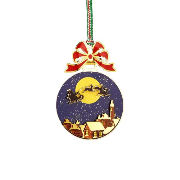Newbridge Gold Plated Santa Sleigh Christmas Tree Decoration (LW914)