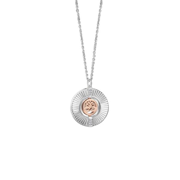 Newbridge Silver & Rose Gold Plated Tiamo Pendant (P0031SRP)