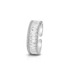 Newbridge Silver Plated Baguette CZ Ring (R0048SP)