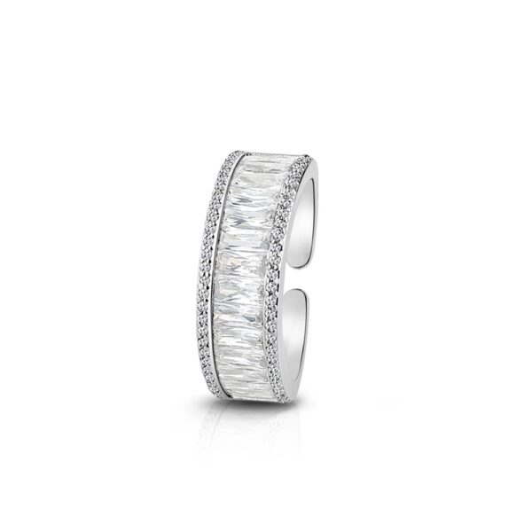 Newbridge Silver Plated Baguette CZ Ring (R0048SP)