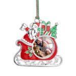 Newbridge Santa on Sleigh Photoframe Tree Decoration (WY968)