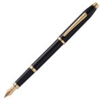 Cross Century II Fountain Pen - Black Lacquer Gold Trim (AT419-1MF)