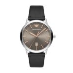 Armani Emporio Ruggero Quartz Black Leather Watch (AR11277)