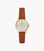 Fossil Gilmore Three-Hand Brown Leather Watch (ES5423)