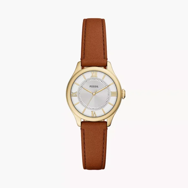 Fossil Gilmore Three-Hand Brown Leather Watch (ES5423)