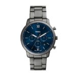 Fossil Neutra Quartz Gunmetal Steel Blue Dial Watch (FS6111)
