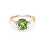 9ct Gold Peridot Diamond Ring