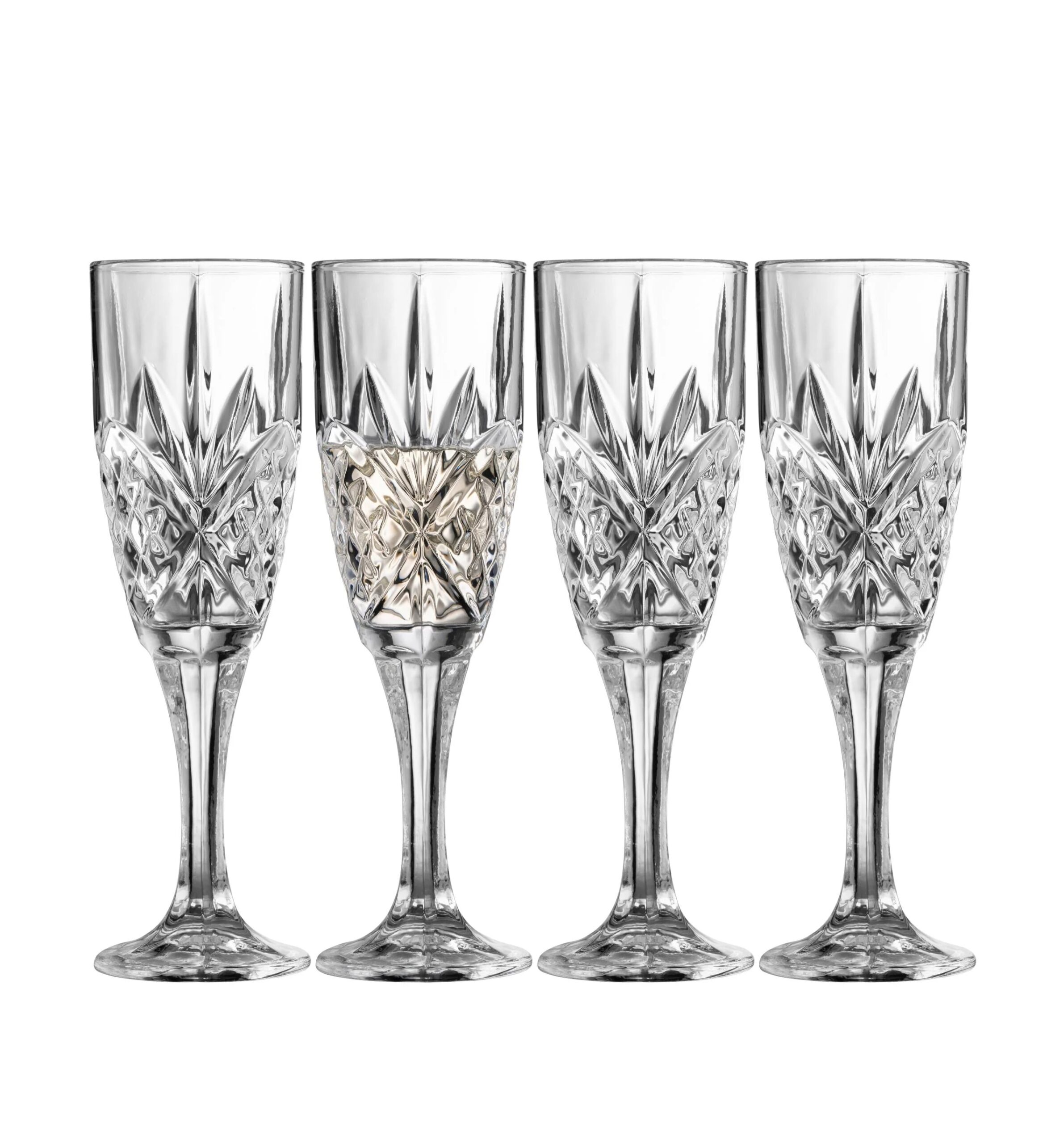 G140026_5000x Galway Crystal Inisheer Champagne Flute - Set of 4 (G140026) - Image 1