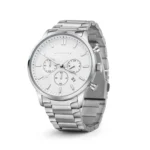 Newbridge Gents Silver Plated Chronograph Watch White Face PRODUCT (SM22018G) - Image 2