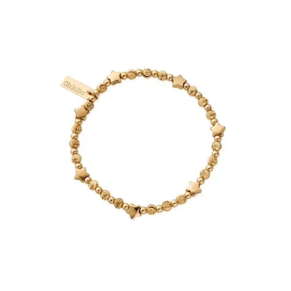 GBMSTAR-chlobo-multi-inset-star-bracelet-front-image Chlobo Gold And Silver Inset Star Bracelet (GBMSTAR)