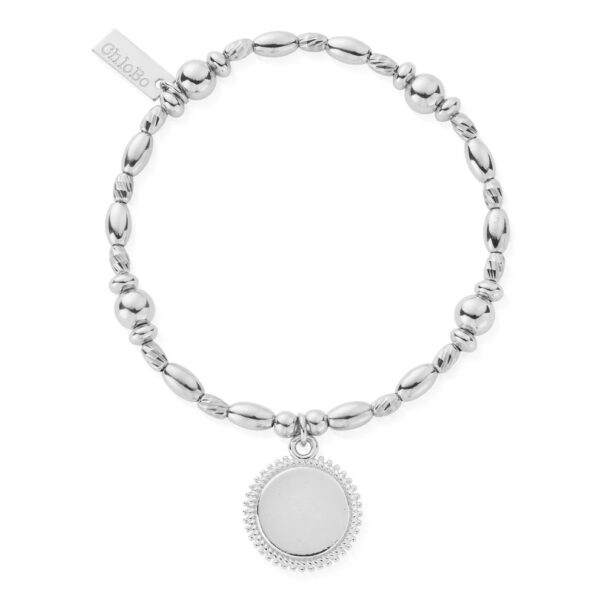 ChloBo Silver Multi Rice Moon Coin Bracelet (PSBMRICE3260)