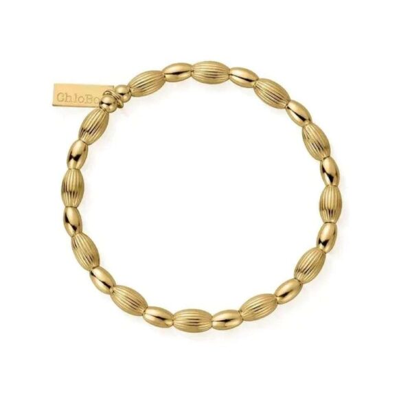 Chlobo Gold Sterling Silver Double Rice Bracelet (GBCOD)